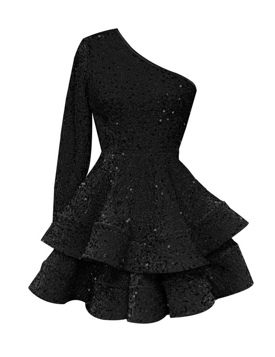 Sexy Birthday Dress Black Sequin Homecoming Dress Birthday Outfits