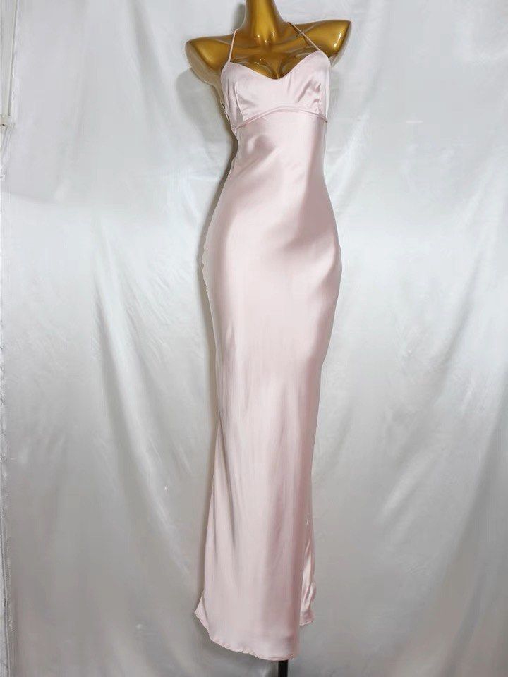 Sexy Birthday Dress Pink Halter Classy Prom Dress Birthday Outfits