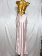 Sexy Birthday Dress Pink Halter Classy Prom Dress Birthday Outfits