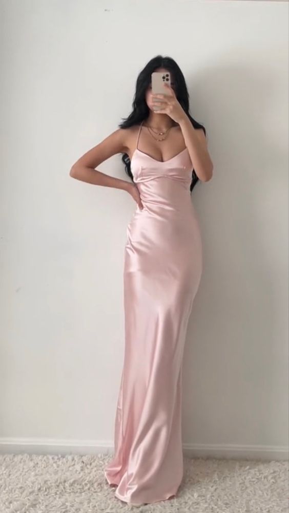 Sexy Birthday Dress Pink Halter Classy Prom Dress Birthday Outfits Main image