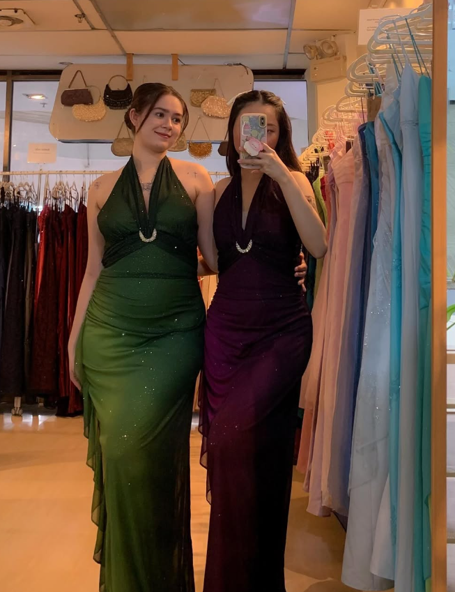 Sexy Halter Ombre Green Chiffon Backless Long Classy Prom Dress Classy Evening Dress