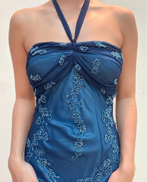 Sexy Halter Long Prom Party Dress Evening Gown