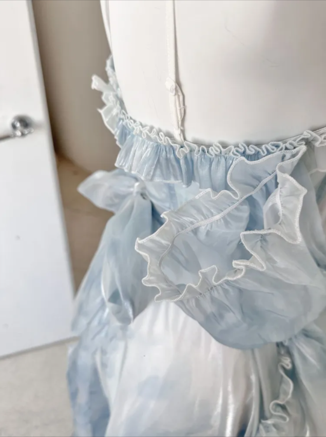 Sexy High Low Straps Blue Classy Prom Dress 21Th Birthday Outfit