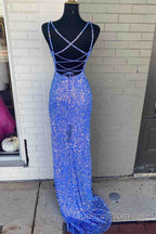 Sexy Iridescent Burgundy Sequin Evening Prom Dress Straps Glitter Evening Dress Uk