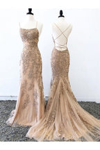 Sexy Long Lace Red Evening Prom Dress Open Back