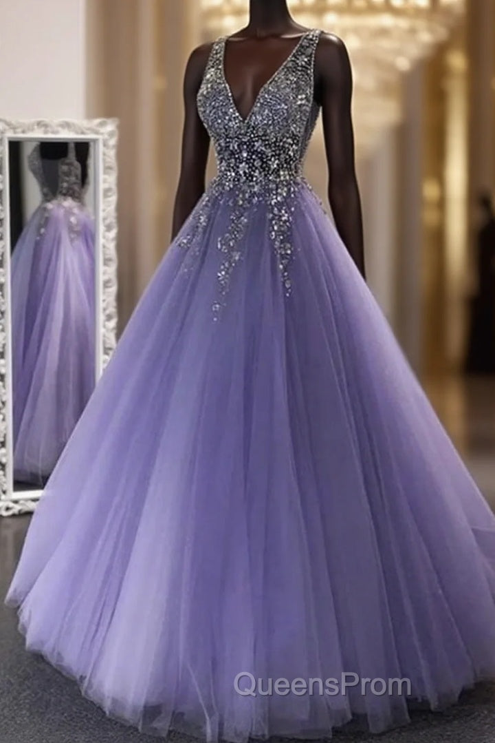 Sexy Long Evening Prom Dress With Beading,Evening Dress,Charming Dance Dress Main image
