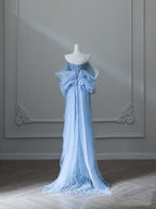 Sexy Mermaid Off The Shoulder Blue Sequin Long Classy Prom Dress Classy Evening Gowns