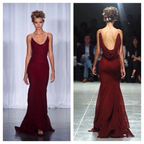 Straps Burgundy Long Classy Prom Dress For Teens