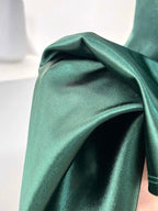 Sexy Mermaid Sleeveless Green Satin Long Classy Prom Dress