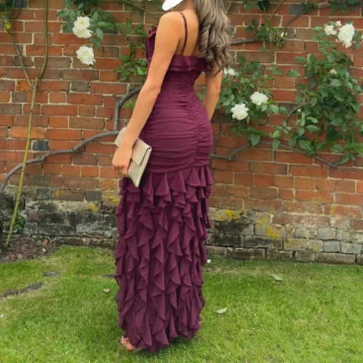 Sexy Mermaid Spaghetti Straps Ankle Length Chiffon Classy Evening Dress Classy Prom Dress Secondary image