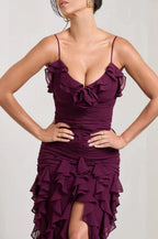 Sexy Mermaid Spaghetti Straps Ankle Length Chiffon Classy Evening Dress Classy Prom Dress