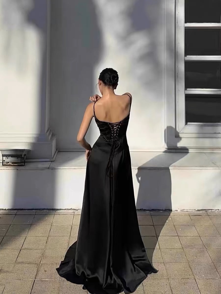 Sexy Mermaid Spaghetti Straps Black Birthday Dress 22Th Birthday Outfits Secondary image