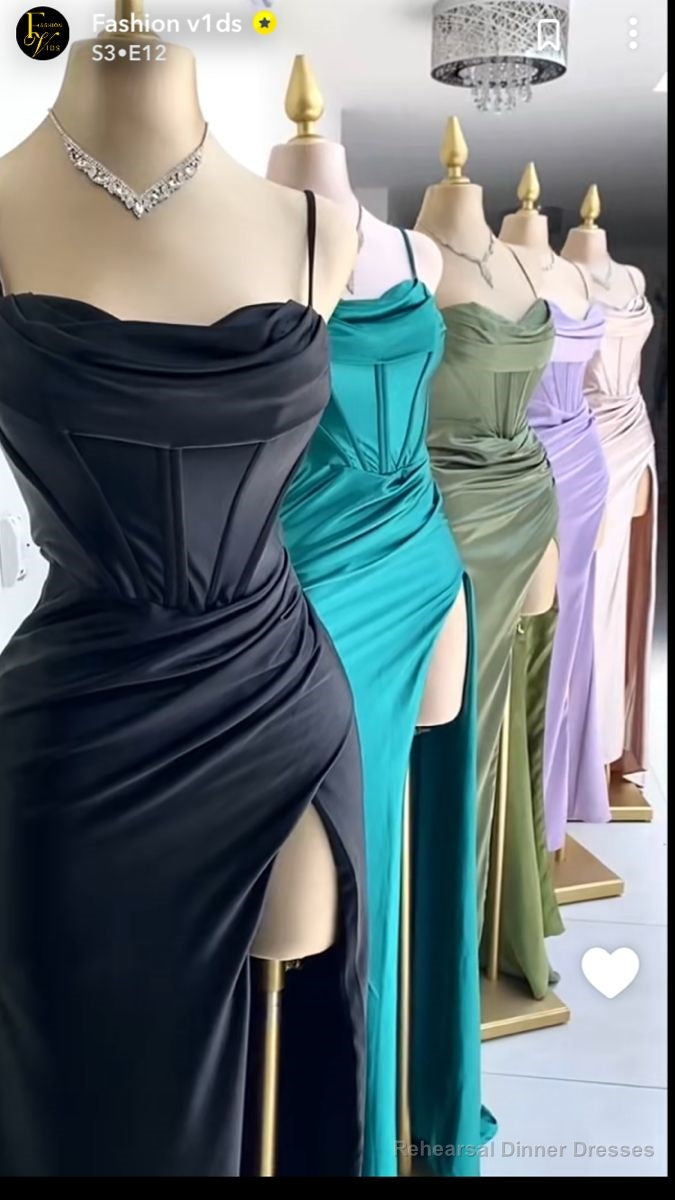Sexy Mermaid Spaghetti Straps Black Long Evening Dress Backless Prom Dresses Main image