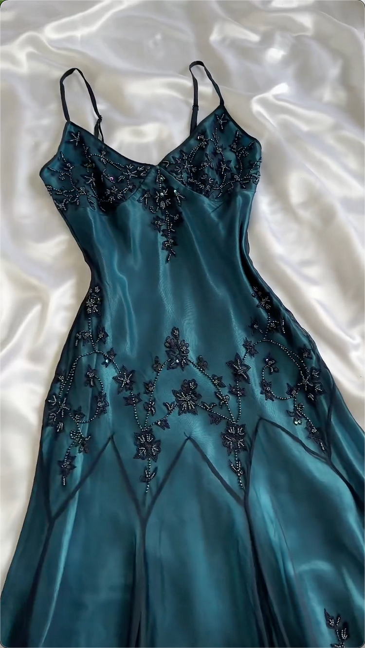 Sexy Mermaid Spaghetti Straps Floor Length Beads Classy Evening Dress Classy Prom Dress