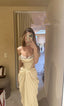 Sexy Mermaid Strapless Long Chiffon Classy Prom Dress