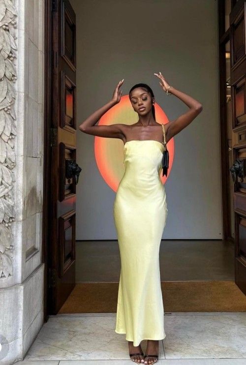 Sexy Mermaid Strapless Yellow Prom Dress 22th Birthday Outfits