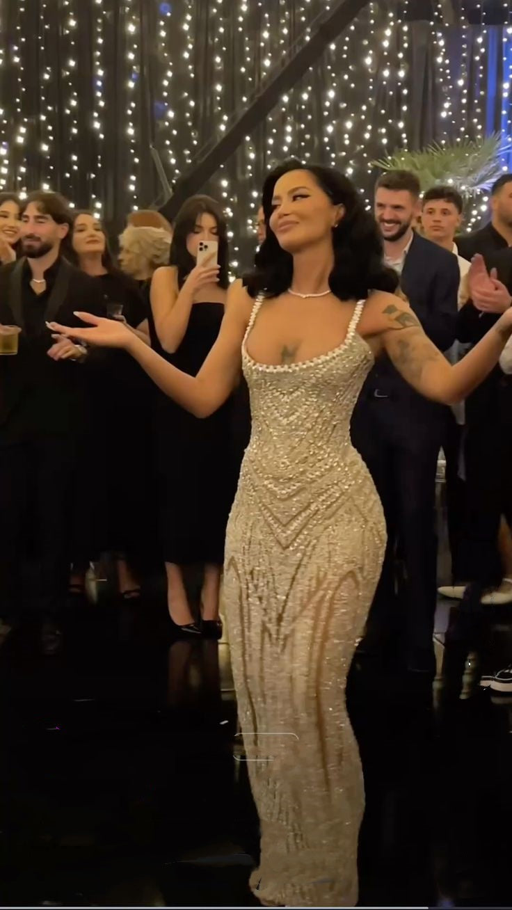 Sexy Mermaid Straps Champagne Sequin Long Classy Prom Dress Inspiration Classy Prom Dress Senior Graduation Dress Secondary image
