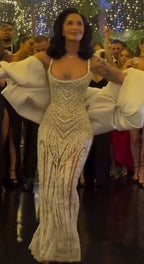 Sexy Mermaid Straps Champagne Sequin Long Classy Prom Dress Inspiration Classy Prom Dress Senior Graduation Dress