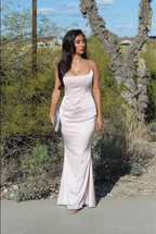 Sexy Mermaid Straps Long Pink Classy Prom Dress Classy Evening Dress