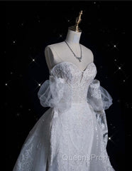 Sexy Mermaid Sweetheart Long Sleeves White Lace Wedding Dress Brides Dress