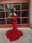 Sexy Mermaid Sweetheart Neckline Sequin Black Girl Red Classy Evening Gown Classy Prom Dress