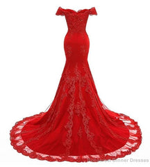 Sexy Mermaid Tulle with Lace Sweethart Party Dress, Long Prom Dress