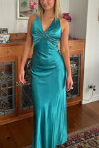 Sexy Mermaid V Neckline Long Classy Prom Dress