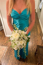 Sexy Mermaid V Neckline Long Classy Prom Dress