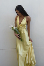 Sexy Mermaid V Neckline Long Classy Prom Dress