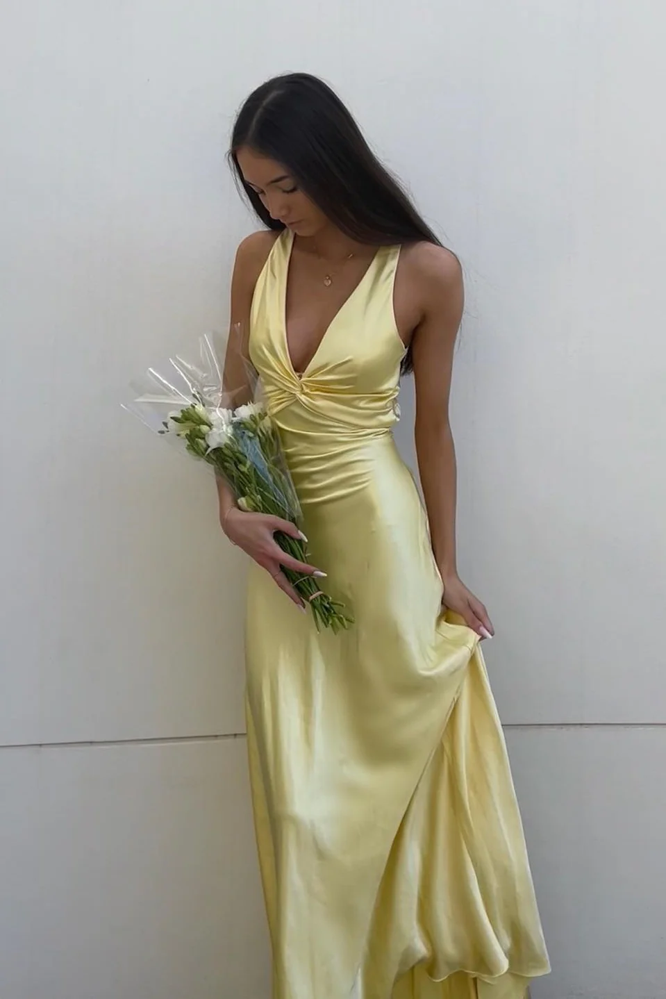 Sexy Mermaid V Neckline Long Classy Prom Dress