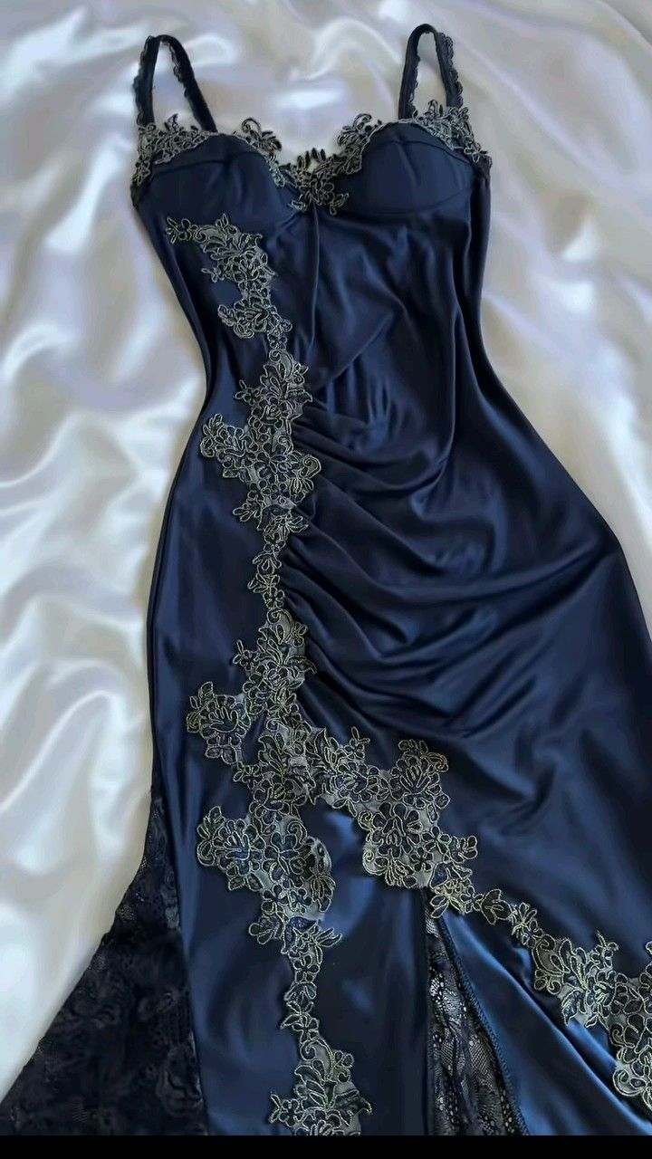 Sexy Navy Blue Mermaid Lace Classy Prom Dress Party Dress