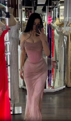 Sexy Off-Shoulder Sleeveless Mermaid Satin Long Classy Evening Classy Prom Dress
