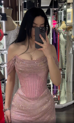 Sexy Off-Shoulder Sleeveless Mermaid Satin Long Classy Evening Classy Prom Dress