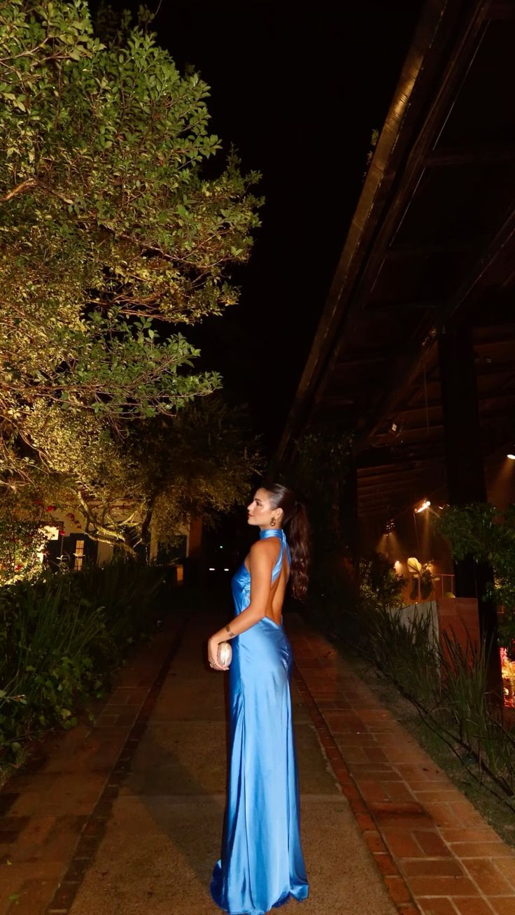 Sexy Sheath Blue Classy Evening Gown Classy Prom Party Dress