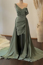 Sexy Sheath Column Satin Pleated Dress