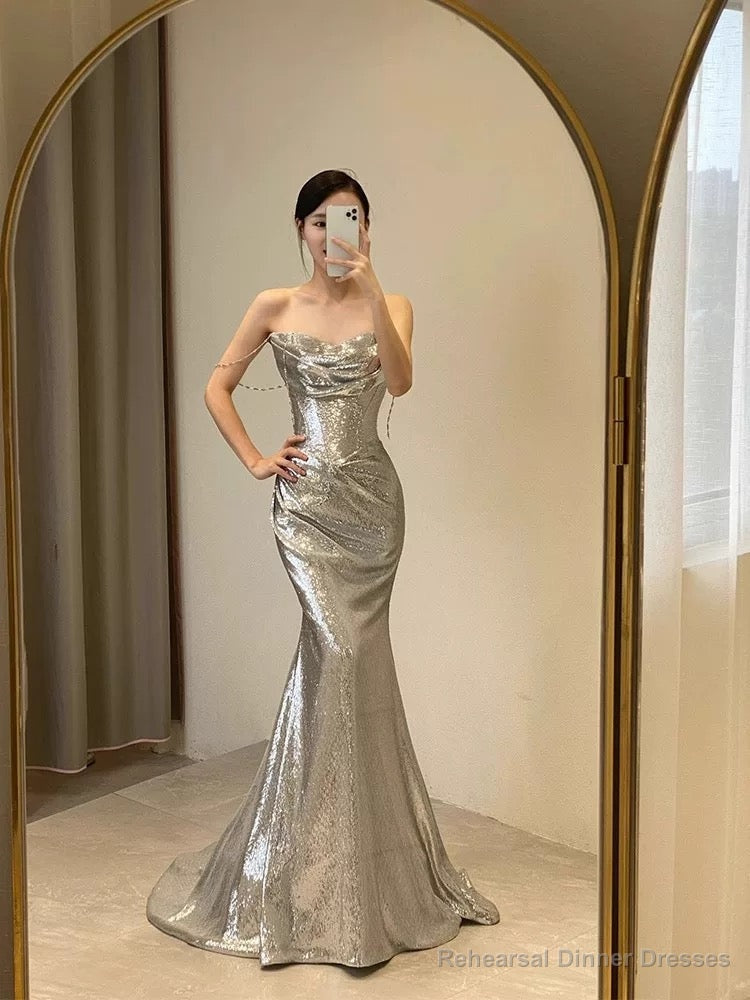 Sexy Mermaid Sequin Long Evening Dress Prom Dresses Birthday Outfits Secondary image