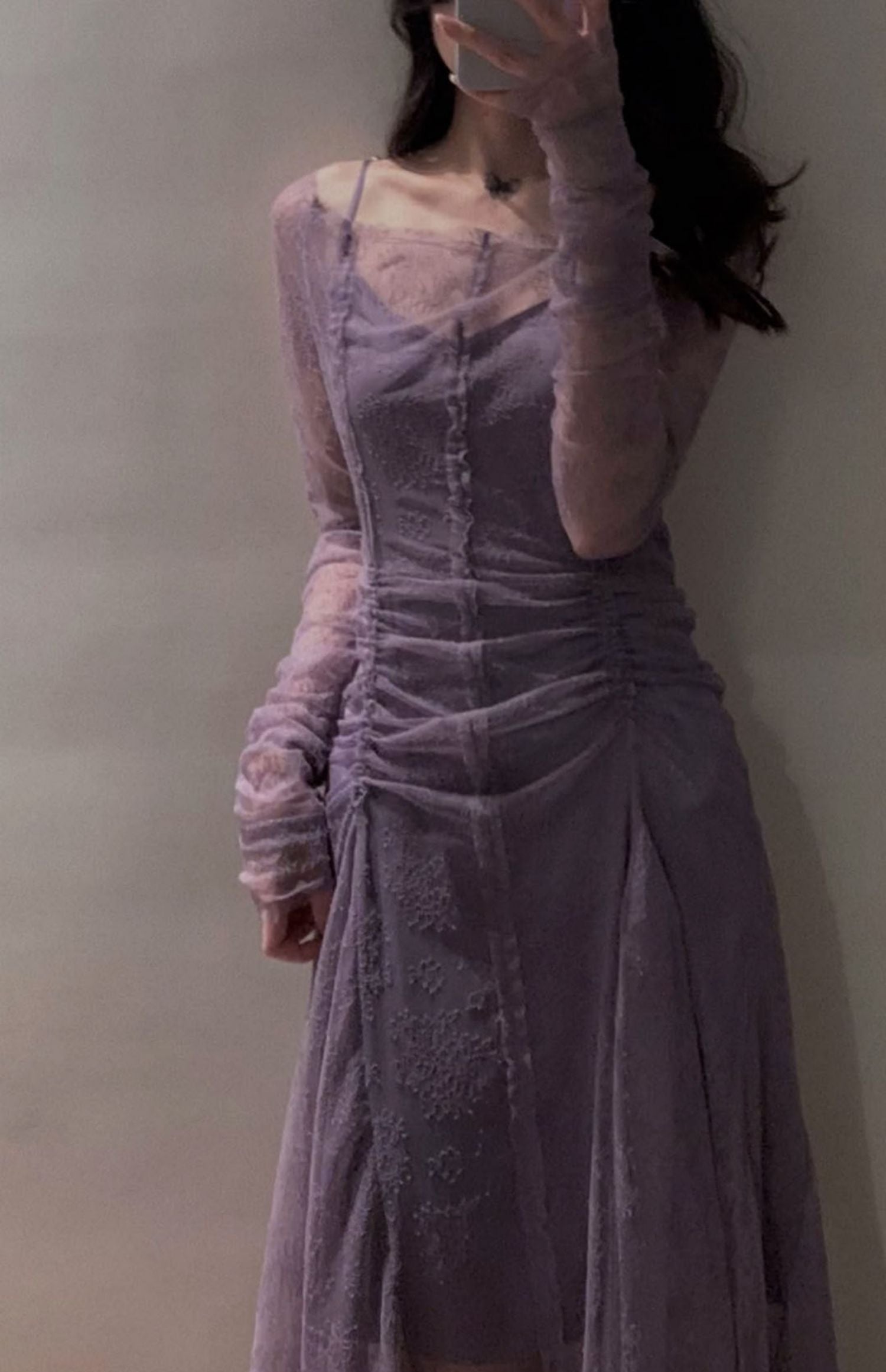 Sexy Sheath Off The Shoulder Grape Lace Beach Dress Women'S Vacation Dress Birthday Dress Secondary image