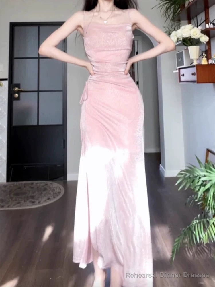 Sexy Sheath Spaghetti Straps Pink Sequin Evening Dress Prom Dresses Birthday Outfits Secondary image