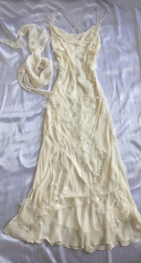 Sexy Sheath Straps Chiffon Champagne Long Classy Prom Dress Main image