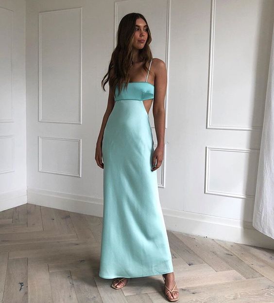 Sexy Sheath Straps Mint Green Classy Prom Dress Classy Evening Dress Main image