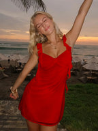 Sheath Chiffon V Neck Short Homecoming & Cocktail Dress with Ruffles