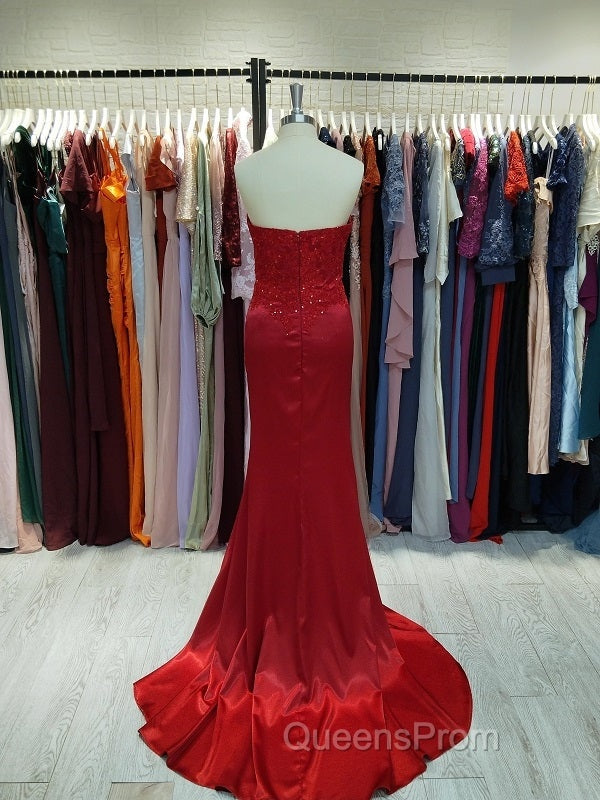 Sheath/Column Elastic Evening Prom Dress Woven Satin Sequin Sweetheart Sleeveless Court Train Dresse Secondary image