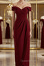 Sheath/Column Off-the-Shoulder Floor-Length Stretch Crepe Mother of the Bride Dress With Ruffles