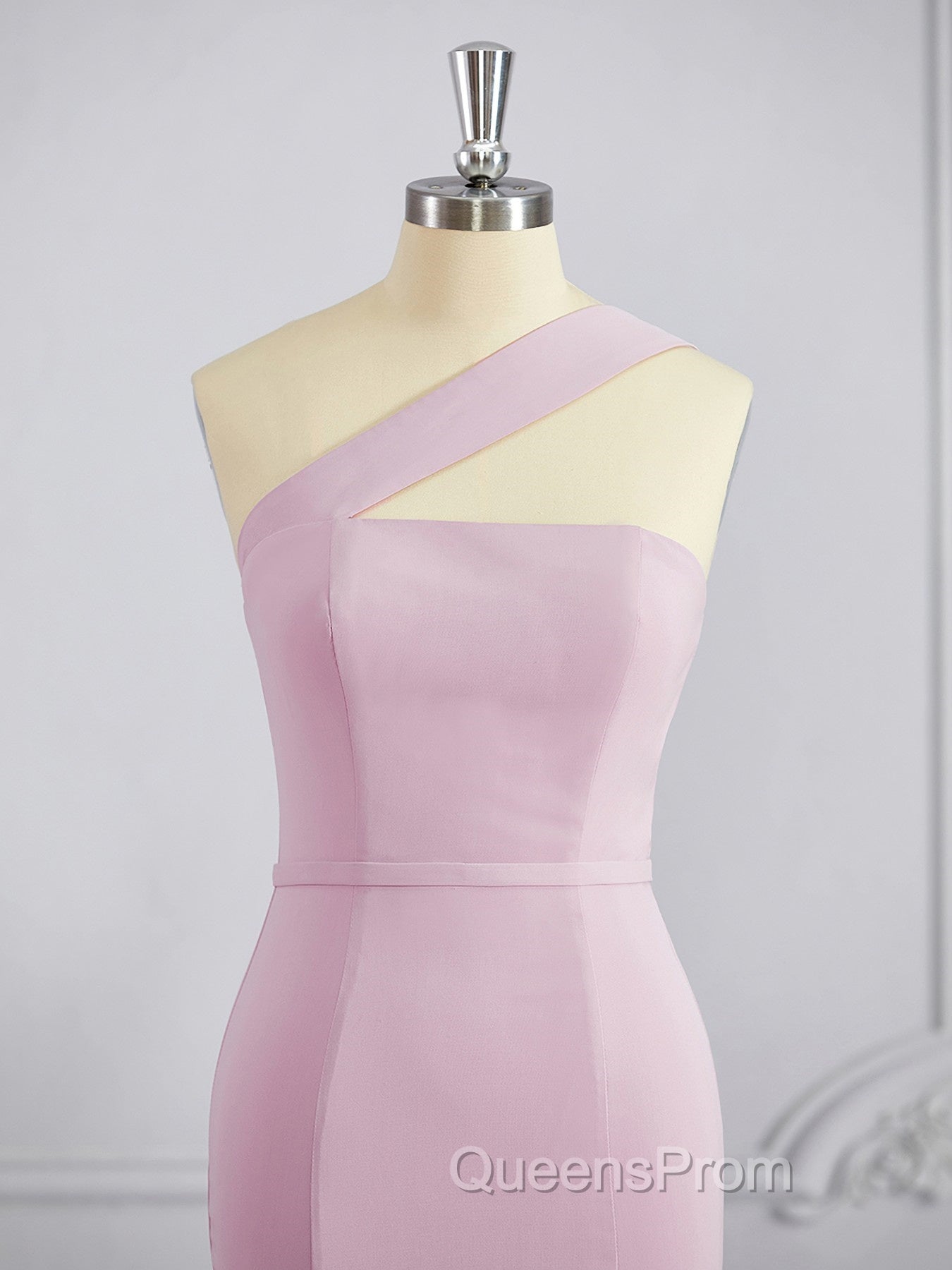 Sheath/Column One-Shoulder Floor-Length Stretch Crepe Bridesmaid Dress Secondary image