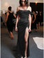 Sheath Column Classy Prom Dress Minimalist Dress Classy Evening Party Sweep Brush Train Sleeveless Strapless Charmeuse With Pleats Ruched Slit