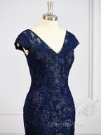 Sheath/Column V-neck Floor-Length Tulle Mother of the Bride Dress With Appliques Lace