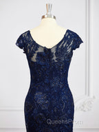 Sheath/Column V-neck Floor-Length Tulle Mother of the Bride Dress With Appliques Lace