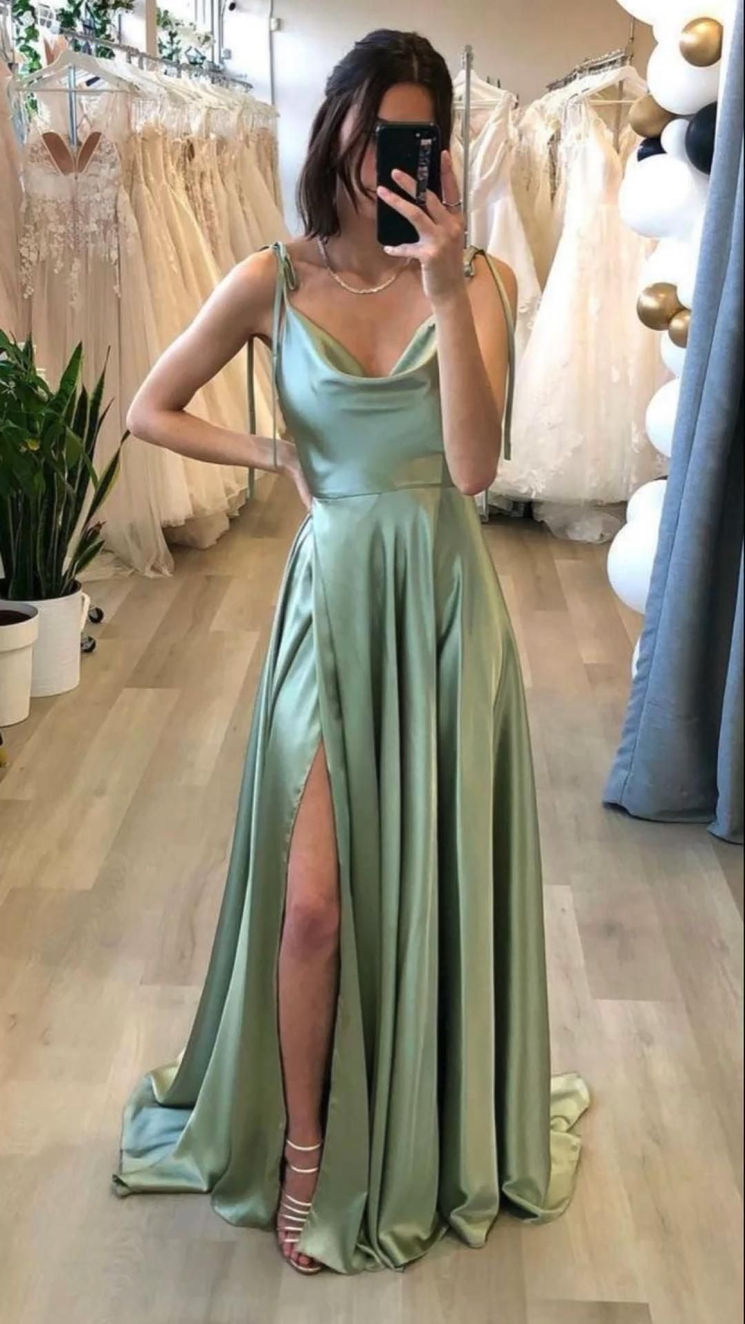 Sheath Long Classy Prom Dress Mint Green Classy Evening Dress Classy Gown Secondary image