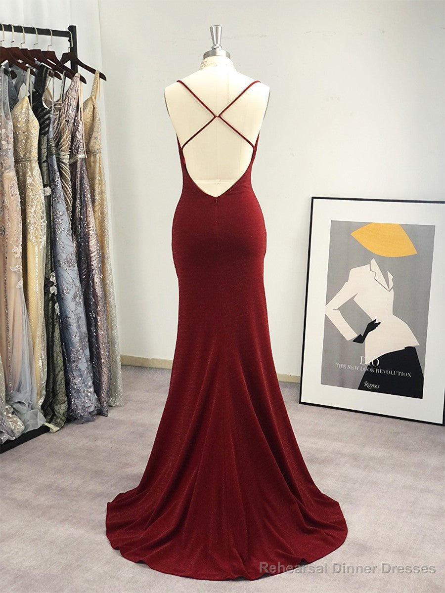 Sheath Spaghetti Straps Sweep Train Dress Secondary image