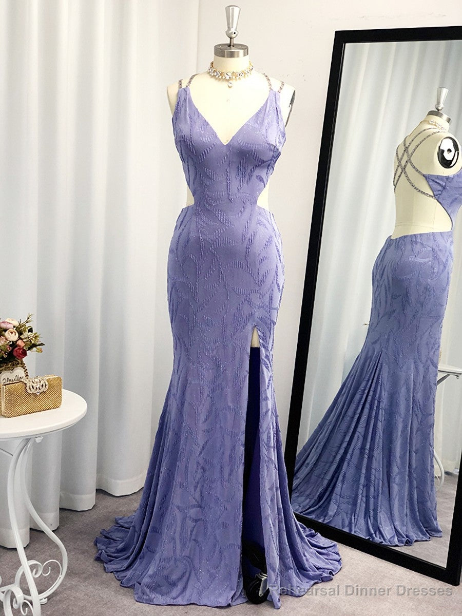Sheath V-neck Ruffles Sweep Train Dress Main image